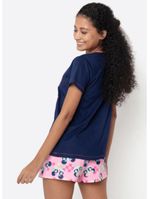Pijama manga curta algodão feminino panda miami