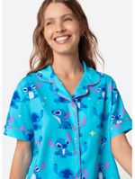 Pijama manga curta viscose feminino stitch