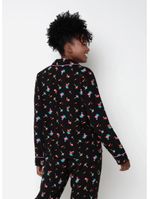 Pijama manga longa viscose feminino space food