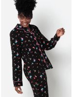 Pijama manga longa viscose feminino space food