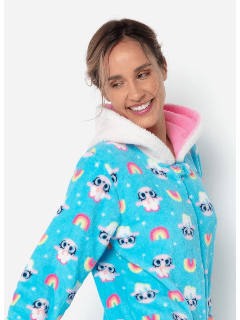 Macacão manga longa soft feminino ovelha