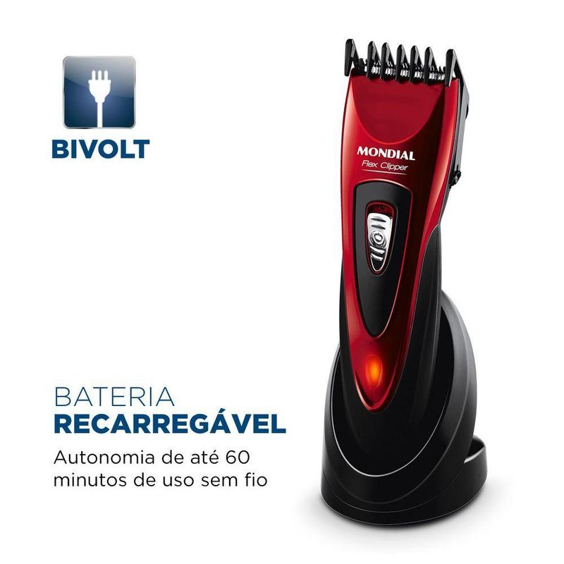 Cortador De Cabelos Mondial Flex Bivolt