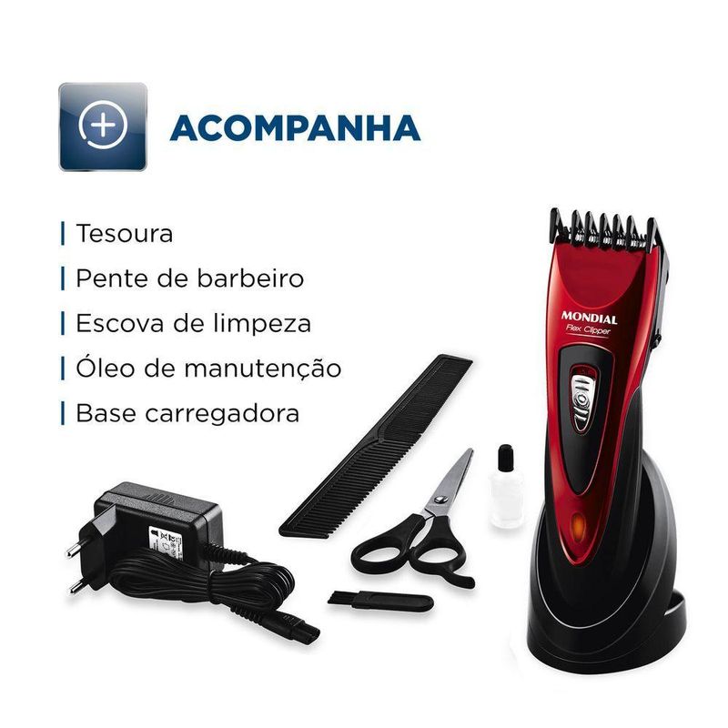 Cortador De Cabelos Mondial Flex Bivolt