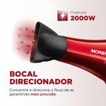 Secador De Cabelos Infinity 2500 Sc-12 127v-vermelho/preto