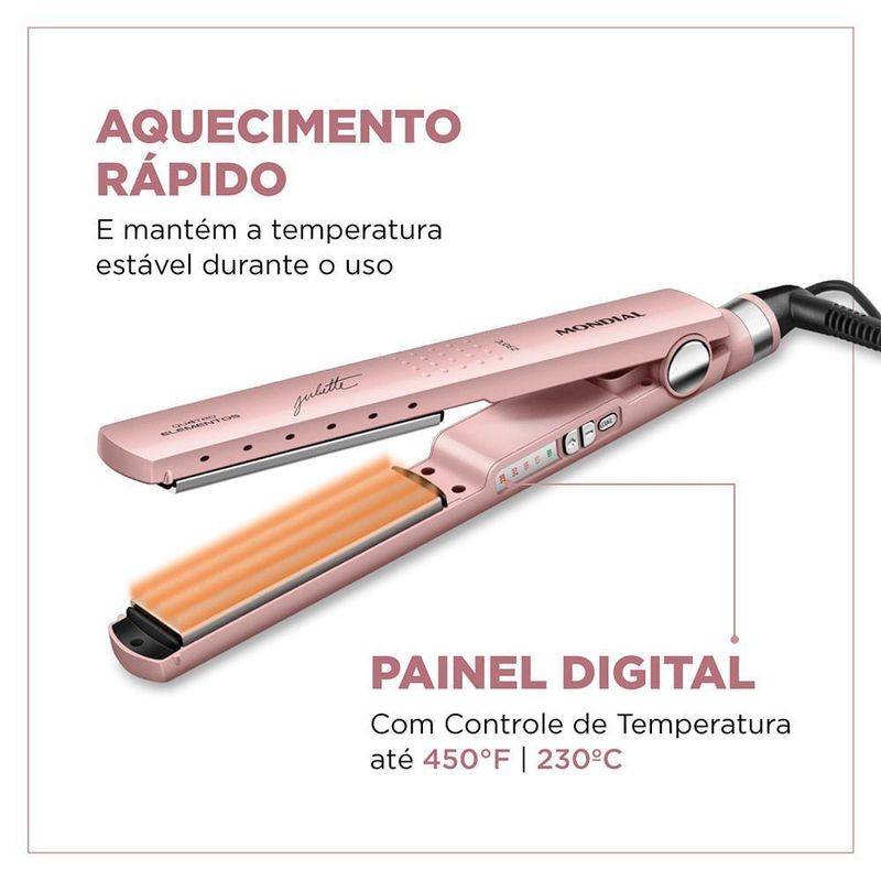 Prancha Alisadora By Juliette Mondial Golden Rose 60w Bivolt