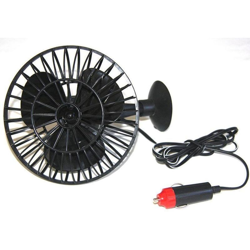 Ventilador Automotivo Com Ventosa Na Base 12v Carro Van Caminhao Barco