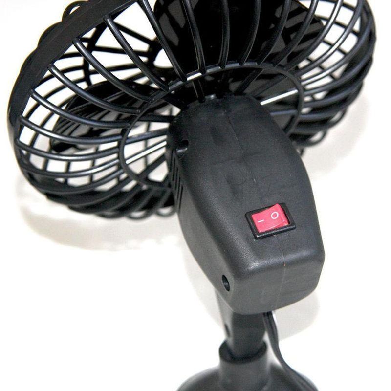 Ventilador Automotivo Com Ventosa Na Base 12v Carro Van Caminhao Barco