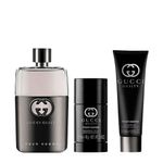 Kit Gucci Guilty Masculino - Eau De Toilette 90ml + Shower Gel 50ml + Desodorante 75ml