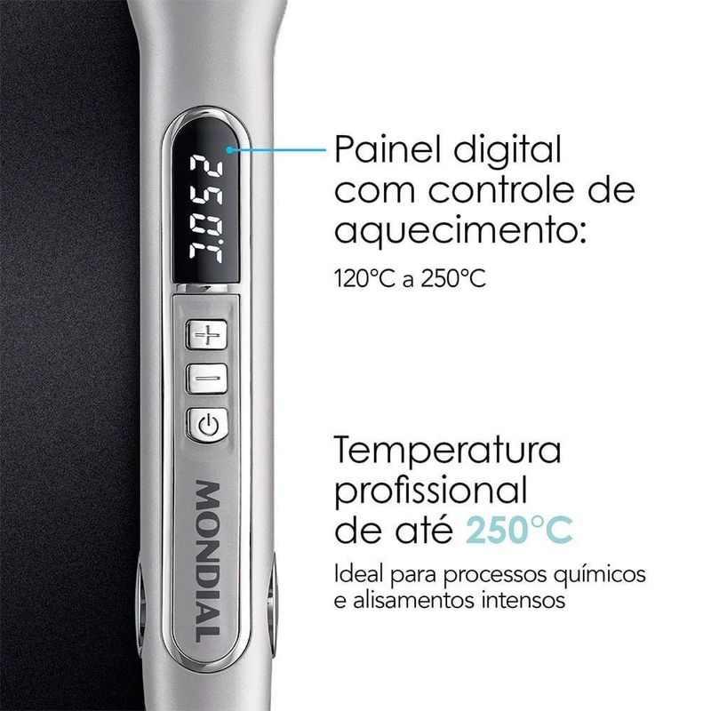 Prancha Progressiva Mondial Ultra Liss Pro 250°C P-02-PRO Bivolt