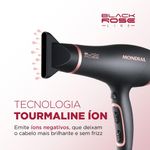 Secador De Cabelos Mondial Preto/Golden Rose 2000W SC-37-BI Bivolt