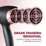 Secador De Cabelos Mondial Preto/Golden Rose 2000W SC-37-BI Bivolt