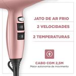 Secador De Cabelo By Juliette Mondial Golden Rose 220V