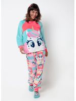 Pijama manga longa soft feminino unicórnio cherry