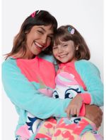 Pijama manga longa soft feminino unicórnio cherry