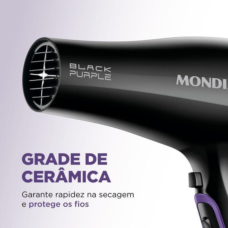 Secador De Cabelos Black Purple Scn-01 220v/60hz