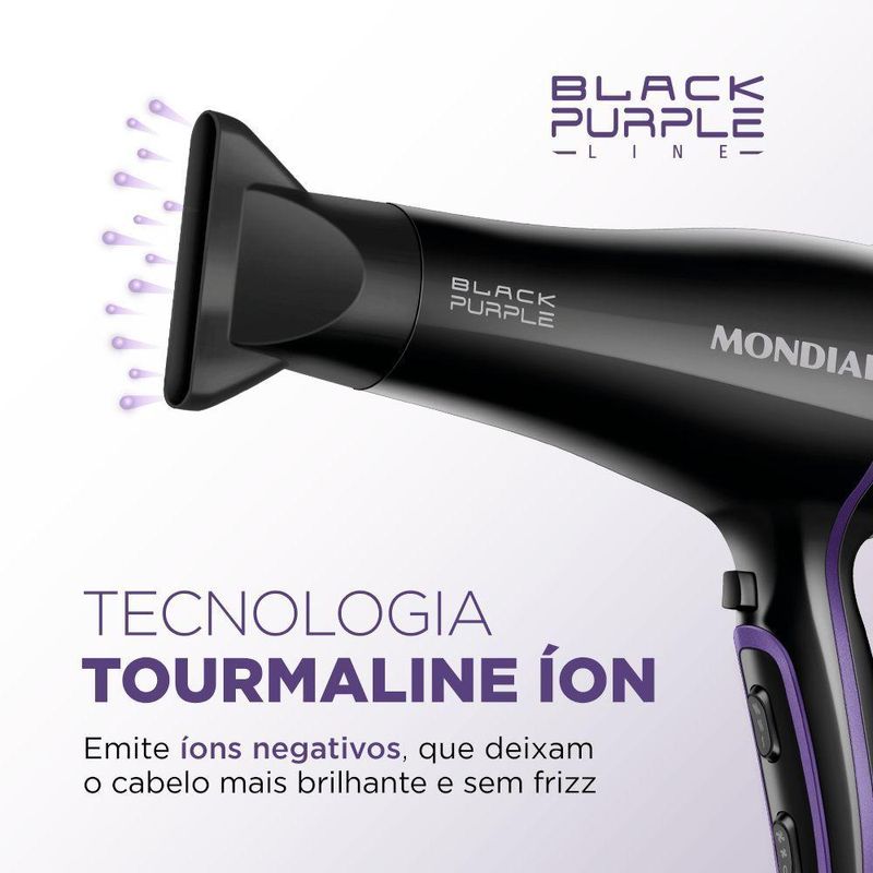 Secador De Cabelos Black Purple Scn-01 220v/60hz