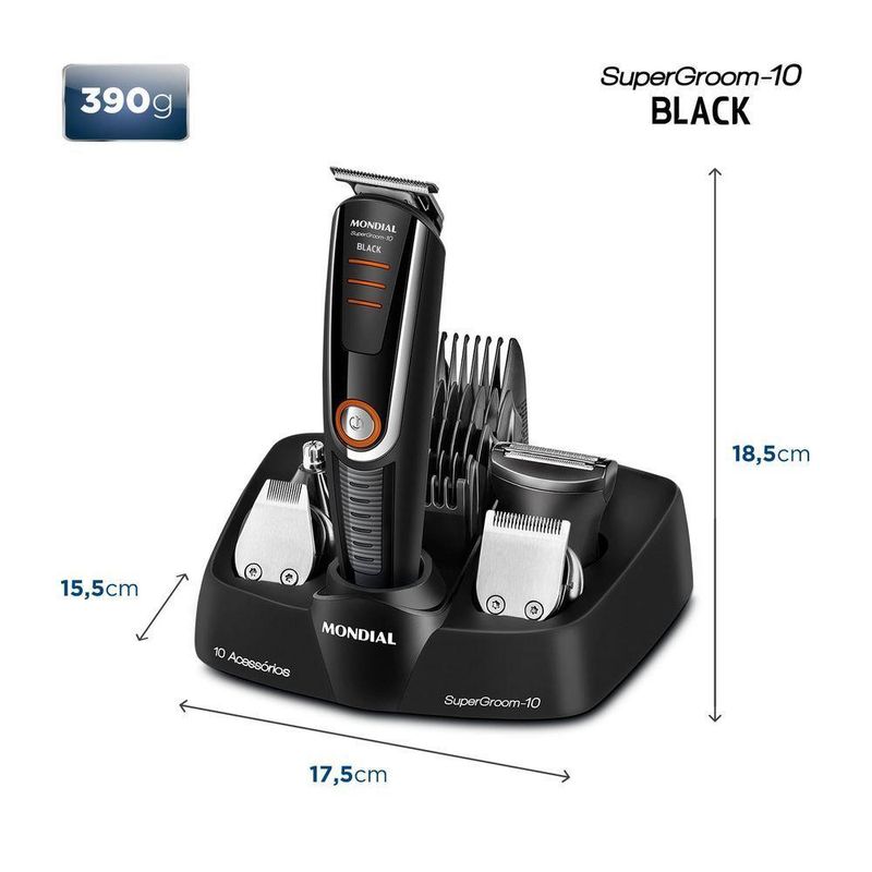 Aparador De Pelos Supergroom Mondial Bg-16 Body Groom Bg-16 Bivolt
