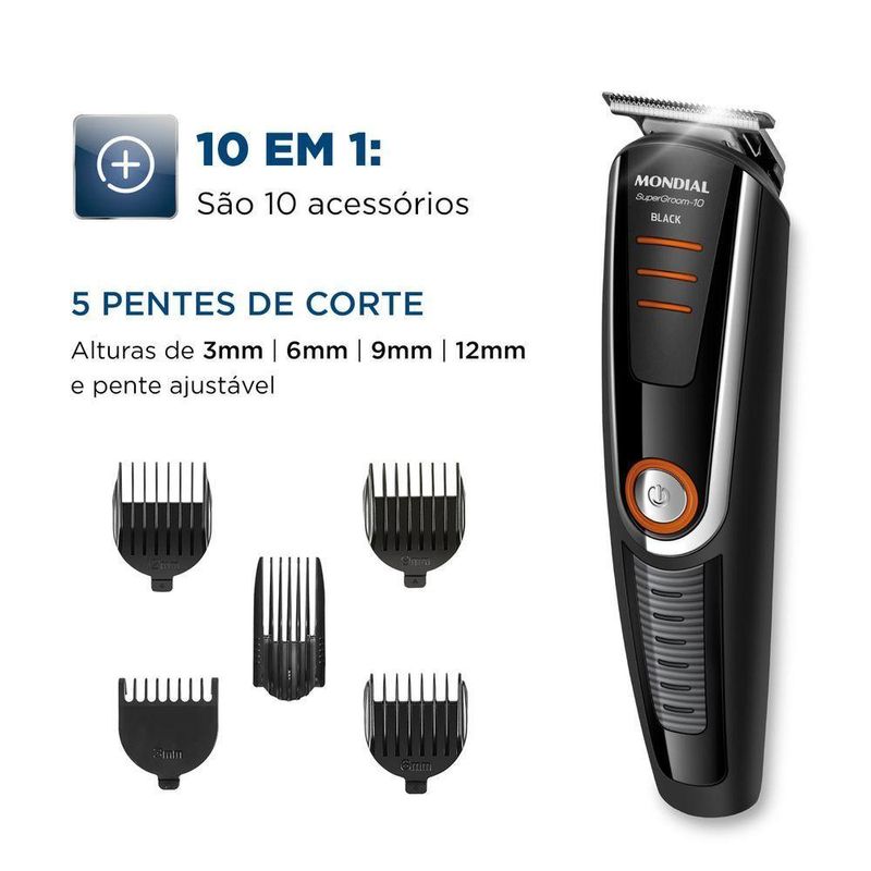 Aparador De Pelos Supergroom Mondial Bg-16 Body Groom Bg-16 Bivolt