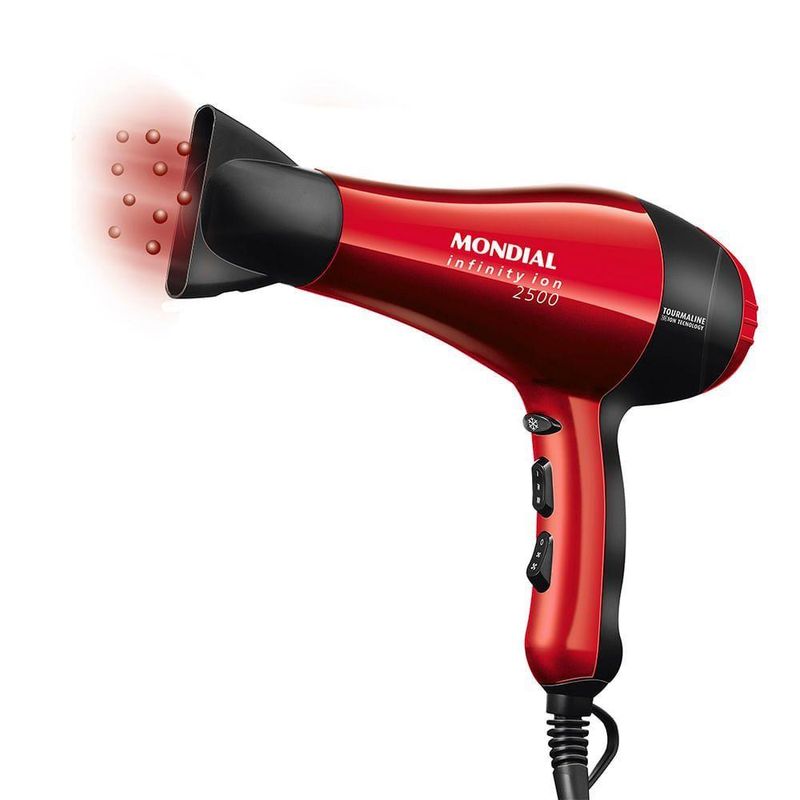 Secador De Cabelos Mondial Infinity 2500 Sc-12- 220v - vermelho/preto