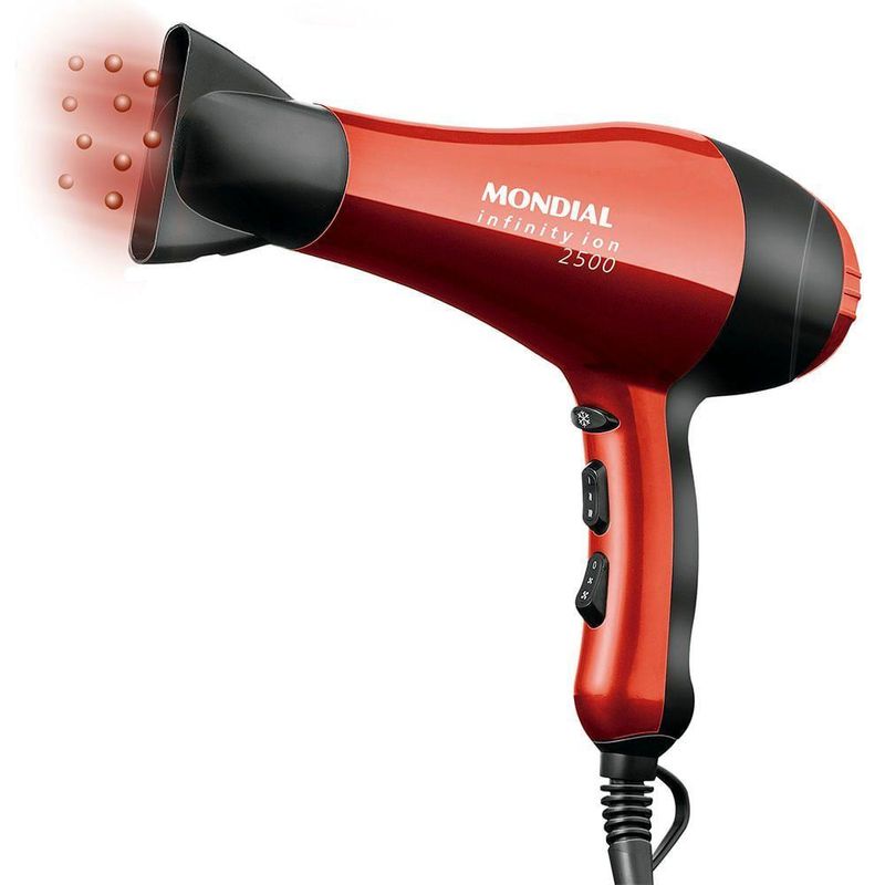 Secador De Cabelos Mondial Infinity 2500 Sc-12- 220v - vermelho/preto