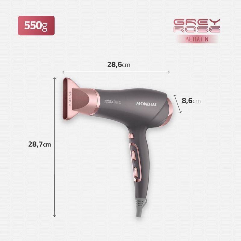 Secador De Cabelos Grafine/rose Scn-11 220v