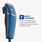 Cortador De Cabelos Pratic Style Mondial Azul 9w Cr-10-bi Bivolt