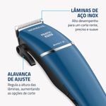 Cortador De Cabelos Pratic Style Mondial Azul 9w Cr-10-bi Bivolt