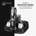Aparador De Pelos Super Groom 10 Mondial Preto/Prata 6W BG-06 Bivolt