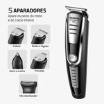 Aparador De Pelos Super Groom 10 Mondial Preto/Prata 6W BG-06 Bivolt