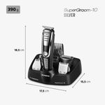 Aparador De Pelos Super Groom 10 Mondial Preto/Prata 6W BG-06 Bivolt