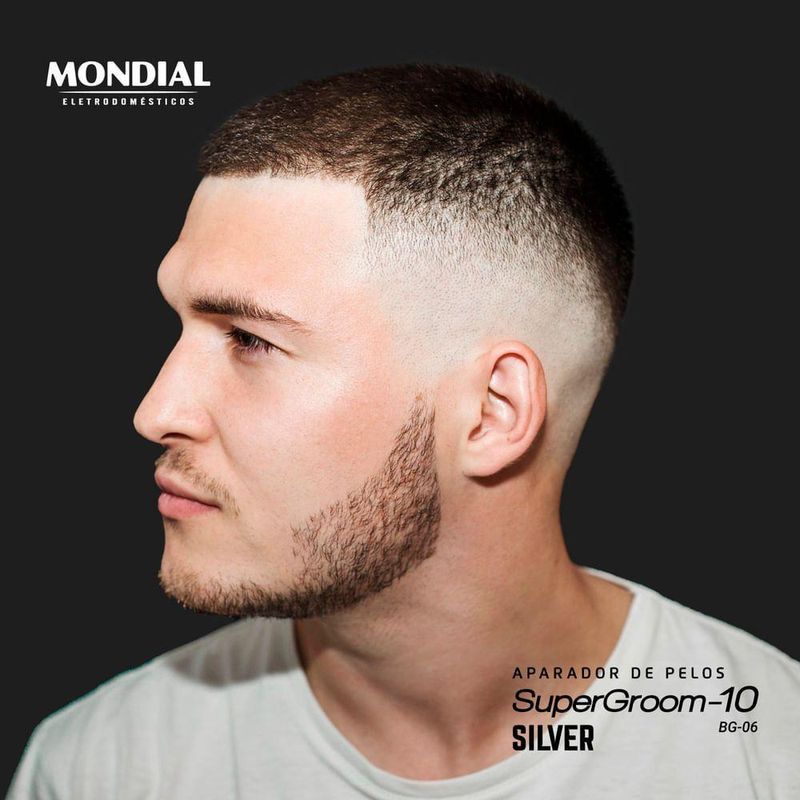 Aparador De Pelos Super Groom 10 Mondial Preto/Prata 6W BG-06 Bivolt