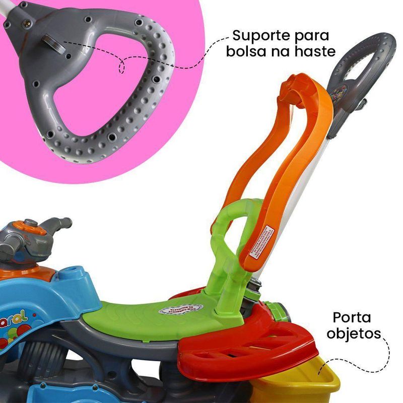 Quadriciclo Infantil Carrinho De Passeio Moto - Colorido