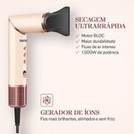 Secador Multifuncional 5 Em 1 Mondial Rosa Claro 1500W SM-01-BLDC-CP 220V