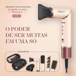 Secador Multifuncional 5 Em 1 Mondial Rosa Claro 1500W SM-01-BLDC-CP 220V