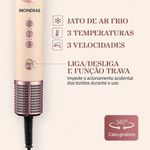 Secador Multifuncional 5 Em 1 Mondial Rosa Claro 1500W SM-01-BLDC-CP 220V