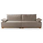 Sofá Living Braço Articulado Deluxe 2,50m Bouclê Bege