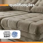 Sofá Retrátil Reclinável 5 Lugares 2,90m Bahamas Cappuccino