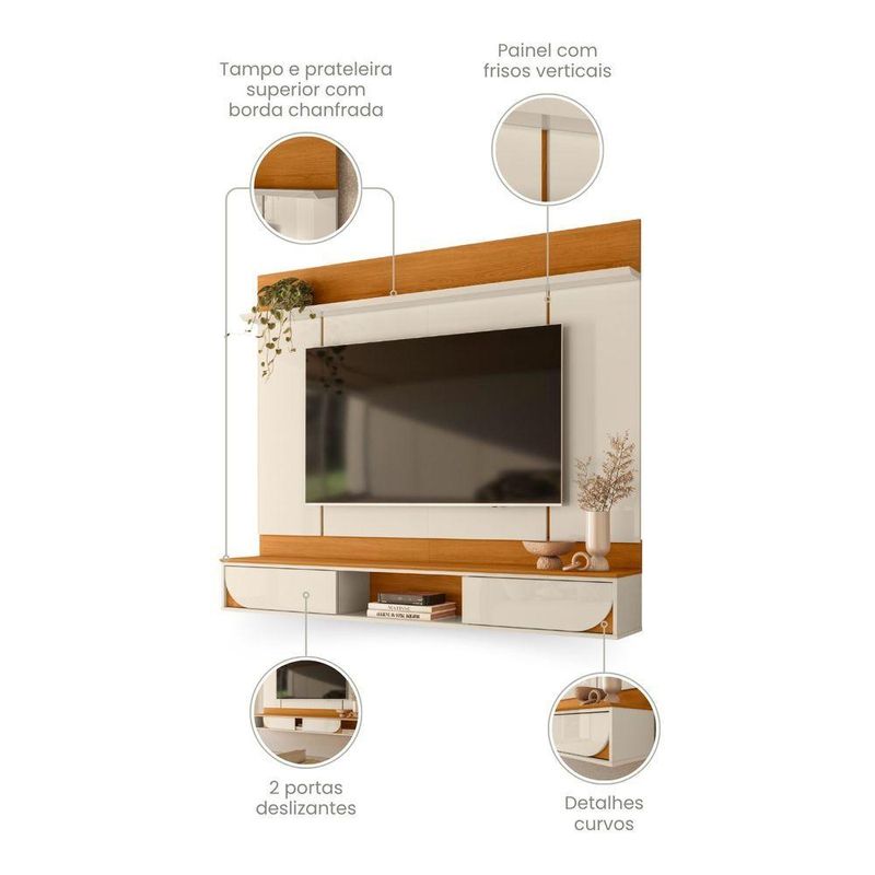 Painel Aura Cinamomo/off White - Vrk Comercio On-line