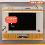 Painel Tv 75 Polegadas 2 Portas Kai Off White
