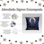 Capa De Almofada Estampada Signos Do Zodíaco Em Veludo Suede 45cm X 45cm - Decoração Astrologia Horóscopo Cor Virgem