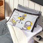 Jogo De Cama Lençol Casal Padrão Game Streamer Branco Com Fronhas E Virol Estampados 04 Peças - Percal 200 Fios