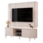 Rack Com Painel Led Tv 65" 1,80m Off White