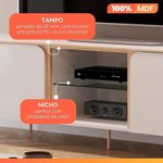 Rack Com Painel Led Tv 65" 1,80m Off White
