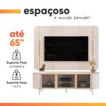 Rack Com Painel Led Tv 65" 1,80m Off White