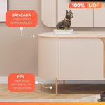 Rack Com Painel Led Tv 65" 1,80m Off White