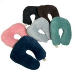 Travesseiro Almofada De Pescoço Avulsa Para Viagem Cores Sortidas Com Enchimento Em Silicone - Descanso Encosto Viagens