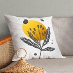Kit Trio Capas De Almofadas Estampadas Folhas Em Veludo Suede 45cm X 45cm - Decoração Luxo Para Sala Cor Chumbo