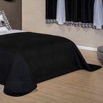 Kit Cobre Leito Colcha Casal Padrão Game Retrô Preto/branco Dupla Face Com Almofada Estampada 06 Peças