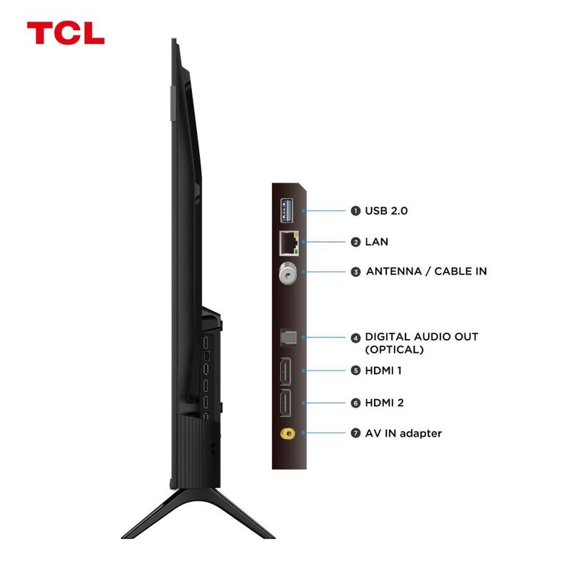 Smart tv 32” fhd tcl 32s5k qled dolby audio google tv
