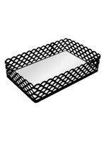Bandeja lyor arles de metal com espelho preto fosco 21cm